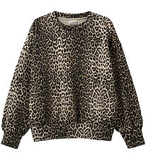 Sofie Schnoor Sweatshirt - Elisy - Light Brown Leopard m. Zwart