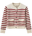 Sofie Schnoor Cardigan - Strikk - Off White/Rød