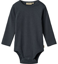 Wheat Bodysuit l/s - Rib - Spencer - Navy