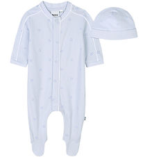 BOSS Gift Box - Jumpsuit/Beanie - Light Blue w. Logos