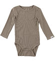 Sofie Schnoor Bodysuit l/s - Rib - DicteSB - Dark Sand