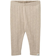 Sofie Schnoor Leggings - Nalinesb - Beige m. Hålmönster
