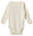 Sofie Schnoor Bodysuit l/s - DicteSB - Off White w. Pointelle