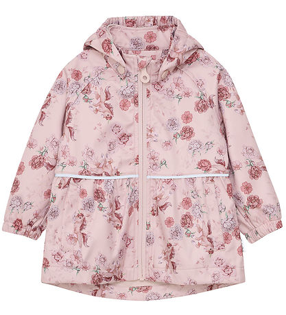 Minymo Softshell Jacket - Peach Whip w. Flowers