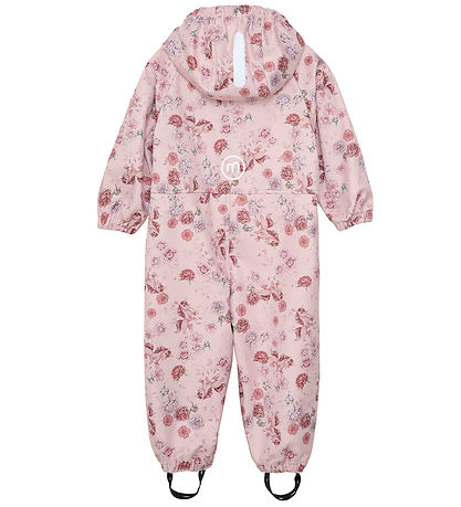 Minymo Softshell Suit - Peach Whip w. Flowers
