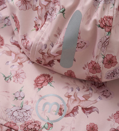Minymo Softshell Suit - Peach Whip w. Flowers