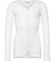 Rosemunde Cardigan - Rib - Balta - Neu White m. Spitze