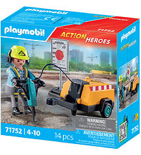 Playmobil Action Heroes - Construction Worker - 71752 - 14 Parts