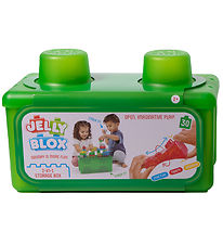 Jelly Blox Aufbewahrungskiste m. Klötze - 2-I-1 - 30 Teile - Grü