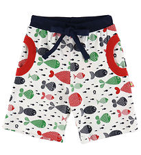 Katvig Shorts - Hvit m. Fisk