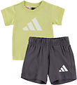 adidas Performance Set - T-shirt/Shorts - 160 - Powder Yellow/Hv