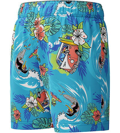 Speedo Badshorts - Lär dig simma - Blå m. Tryck