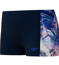 Speedo Badeshorts - Digitalt panel - Navy m. Haier