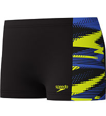Speedo Badeshorts - HyperBoom Panel - Svart m. Gul/Blå