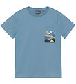 Color Kids T-shirt - Faded Denim w. Print