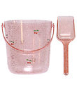 Konges Sløjd Beach Set - Bucket/Shovel - Glitter - Cherry