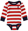 Katvig Bodysuit l/s - Red/White Striped