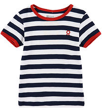 Katvig T-shirt - Navy/White Striped