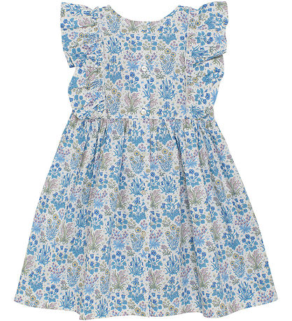 Huttelihut Kleid - Soft Chambray m. Blumen