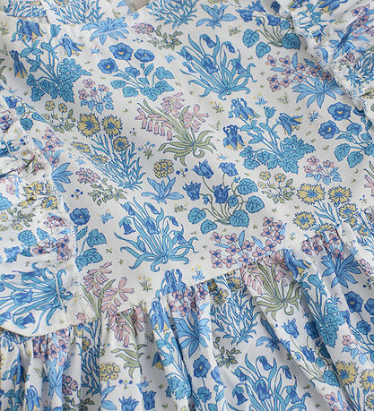Huttelihut Kleid - Soft Chambray m. Blumen