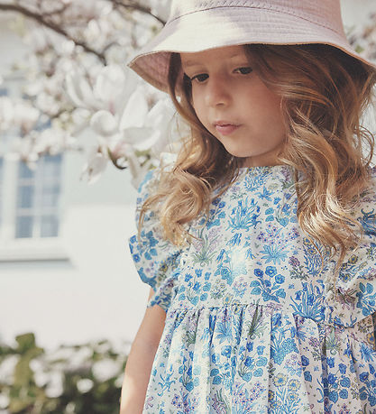 Huttelihut Kleid - Soft Chambray m. Blumen