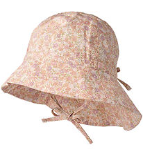 Wheat Sun Hat - Chloe - Lilac Flowers