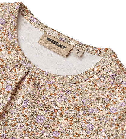Wheat Bodysuit l/s - Liv - Lilac Flower Meadow