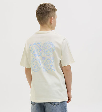 Jack & Jones T-shirt - JorParos - Antique White/BANDANA