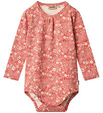 Wheat Bodysuit l/s - Liv - Coral Flowers