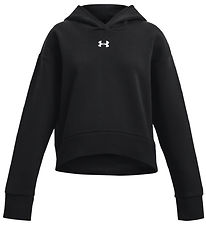 Under Armour Hoodie - Cropped - Rival - Black