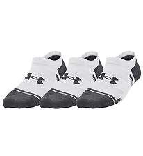 Under Armour Ankle Socks - 3-Pack - White w. Grey