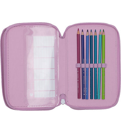 Beckmann Pencil Case w. Contents - Rosie - Pink