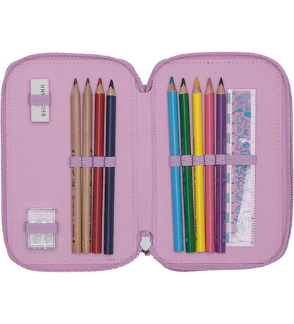 Beckmann Pencil Case w. Contents - Rosie - Pink