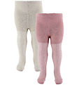 Minymo Tights - 2-Pack - Ash Rose w. Glitter