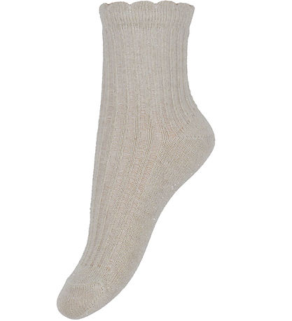 Minymo Socken - 2er-Pack - Ash Rose m. Glitzer