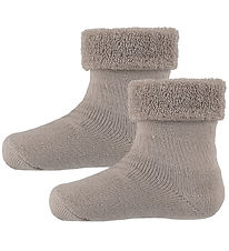 Minymo Socks - 2-Pack - Terry - Light Taupe