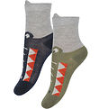 Minymo Socks - 2-Pack - Dark Navy/Army Green w. Crocodile