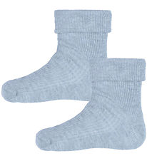 Minymo Socks - 2-Pack - Rib - Winter Sky