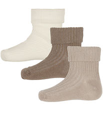 Chaussettes Minymo - 2 Pack - Rib - Light Taupe