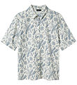 LMTD Shirt - NlnHeina - White Alyssum/Sargasso Sea