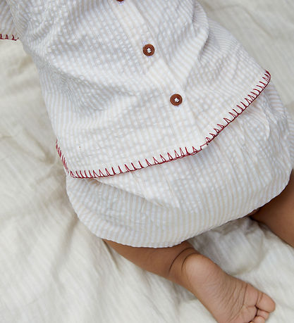 Copenhagen Colors Shorts Set - Dusty Rose W. Cream Stripe W. Ber