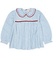 Copenhagen Colors Tunic - Sky Blue W. Cream Stripe W. Berry