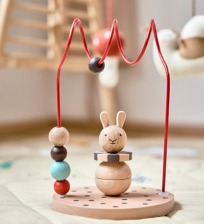 OYOY Abacus - Circus Rabbit - Wood - Nature/Cherry Red