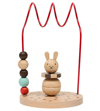 OYOY Abacus - Circus Rabbit - Wood - Nature/Cherry Red