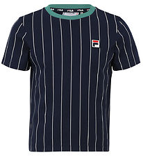 Fila T-skjorte - Leba - Black Iris/Bright White Striped