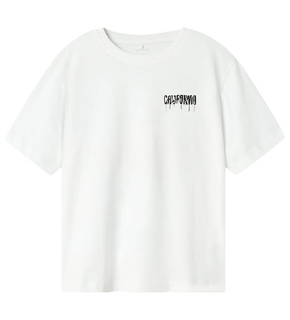 Name It T-shirt - NkmZulla - Noos - Bright White/GULF Coast