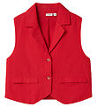 Name It Waistcoat - NkfFalinnen - Card - Chinese Red