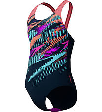 Speedo Badedrakt - Digi plassering Splashback - Svart m. Trykk