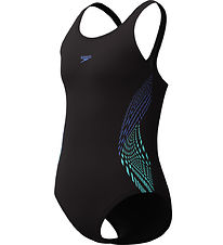 Speedo Badedrakt - Plassering Muscleback - Svart m. Blå