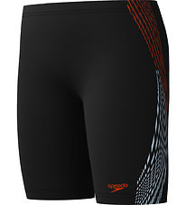 Speedo Badeshorts - Plastisol Placement Jammer - Svart m. Oransj